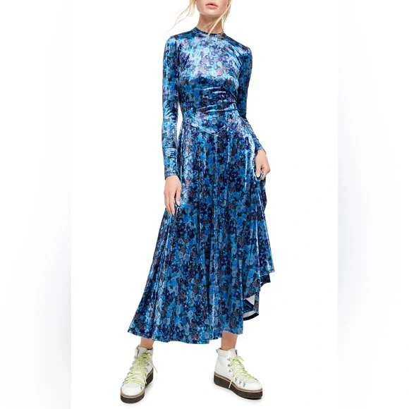Free People Blue Floral Maxi Dress - Picture 3 of 4